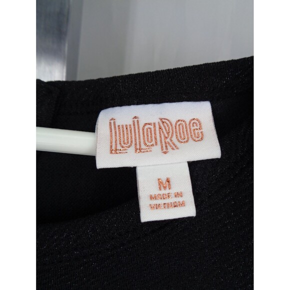 LuLaRoe Elegant Amelia Black Bronze Rose Gold Shimmer Size Medium New - Picture 12 of 14